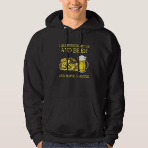 Sudadera Me Gustan Los Camiones De Monstruo Y La Cerveza Y