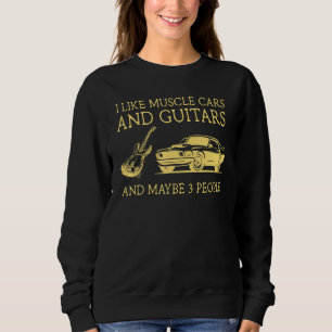 Sudadera Me gustan los coches y las guitarras musculares y