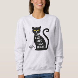 Sudadera Me Gustan Los Gatos Más Que La Gente
