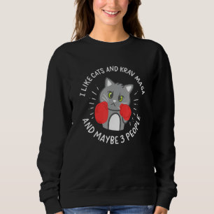 Sudadera Me Gustan Los Gatos Y El Arte Marcial De Krav Maga