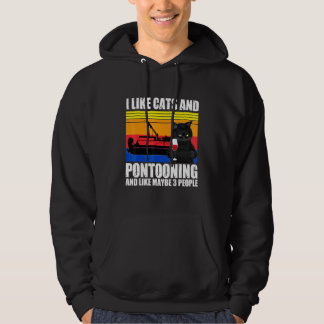 Sudadera Me Gustan Los Gatos Y El Pontooning Y Quizá 3 Pers