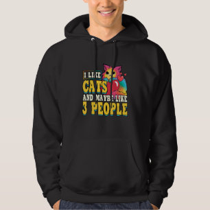 Sudadera Me Gustan Los Gatos Y Tal Vez Como 3 Gatos De Acua