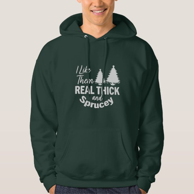 Sudadera Me gustan los Navidades muy gruesos y graciosos. (Anverso)