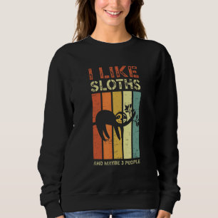 Sudadera Me gustan los perezosos y quizás 3 personas para u