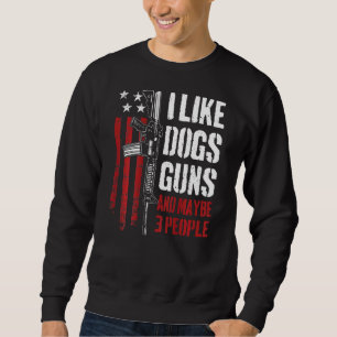 Sudadera Me gustan los perros de caza y quizás 3 personas