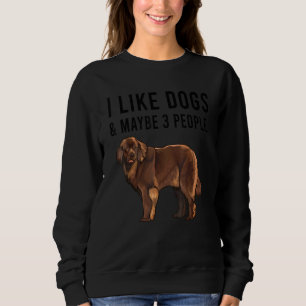 Sudadera Me gustan los perros de Terranova y quizás 3 perso