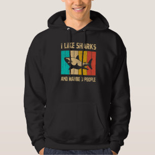 Sudadera Me Gustan Los Tiburones Y Quizá 3 Personas De La B