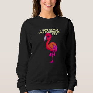 Sudadera Me gustan mucho los flamencos niños animal lindo f