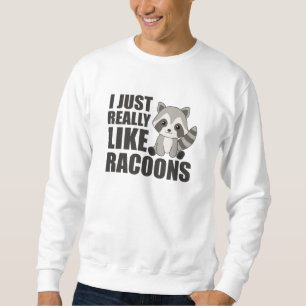 Sudadera Me gustan mucho los mapaches Kawaii Raccoon