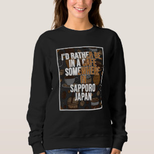 Sudadera Me gustaría estar en un café en algún lugar de Sap