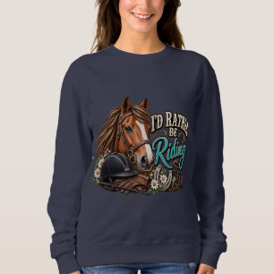 Sudadera Me gustaría estar montando a caballo Humor ecuestr