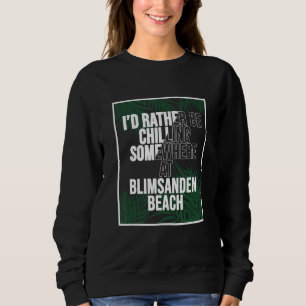 Sudadera Me gustaría estar relajándome en la playa Blimsand
