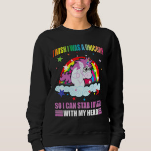 Sudadera Me Gustaría Que Fuera Un Unicornio Gracioso