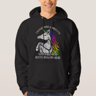 Sudadera Me Gustaría Que Fuera Unicornio Para Poder Apuñala