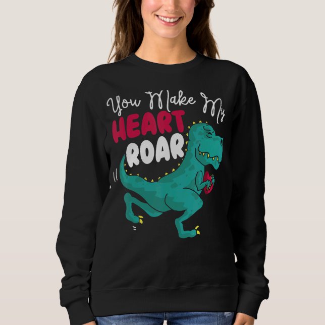 Sudadera Me haces el corazón Roar Dino Paleontólogo Dinosau (Anverso)