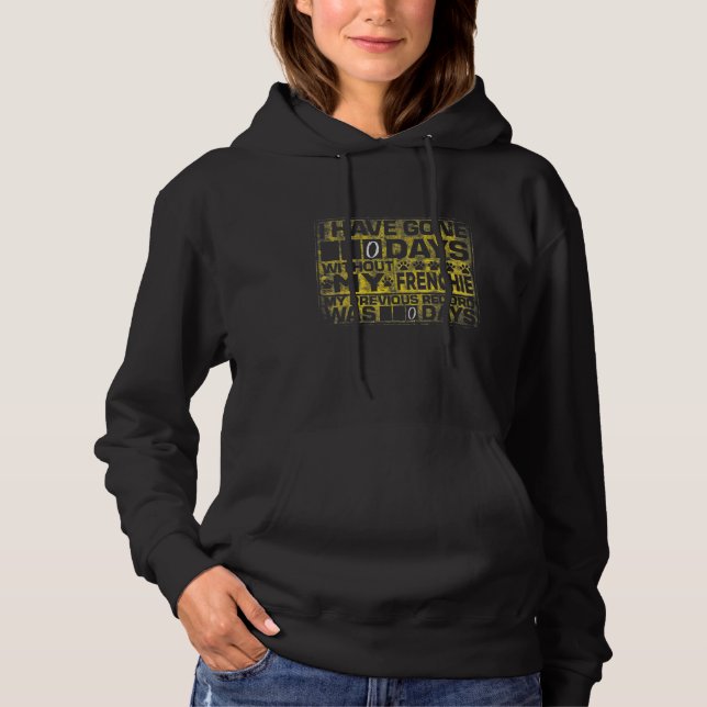 Sudadera Me He Ido 0 Días Sin Mi Toro Francés (Anverso)