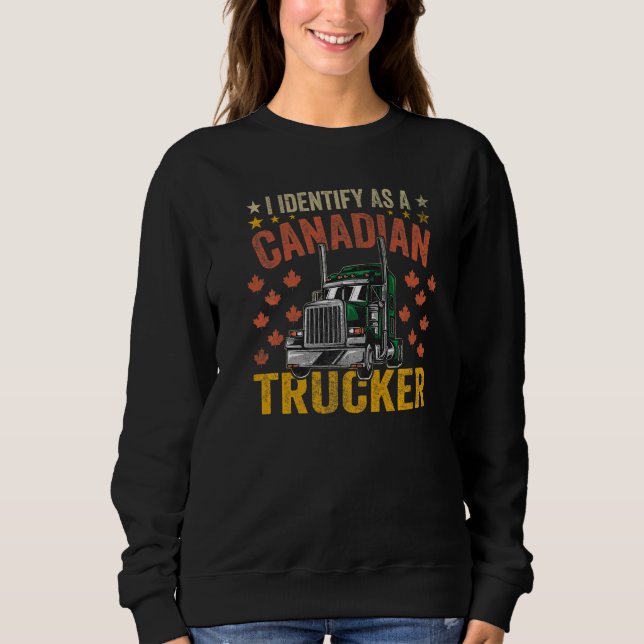 Sudadera Me Identifico Como Camionero Canadiense 2022 (Anverso)