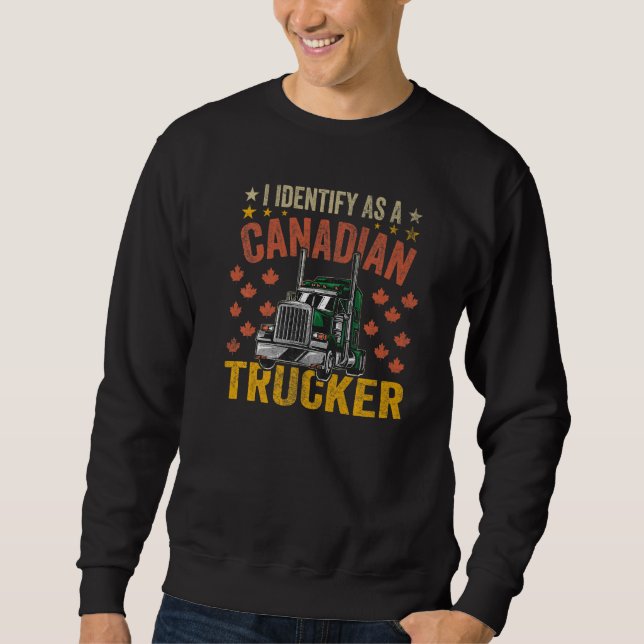Sudadera Me Identifico Como Camionero Canadiense 2022 (Anverso)