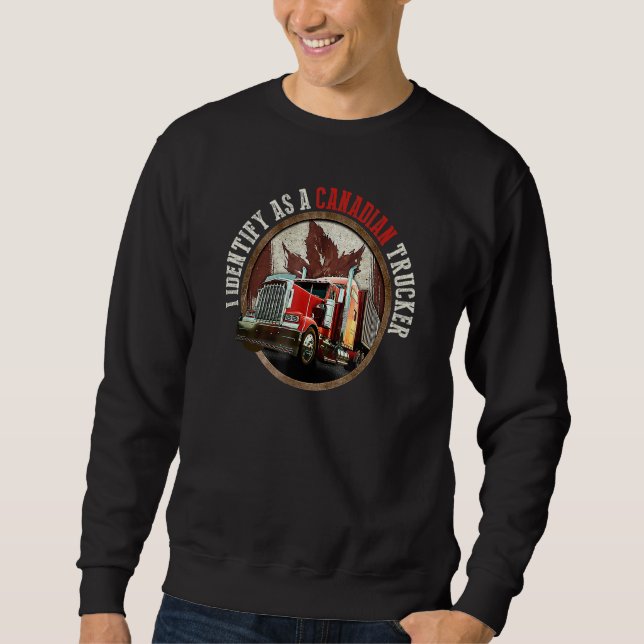 Sudadera Me Identifico Como Camionero Canadiense 2022 (Anverso)