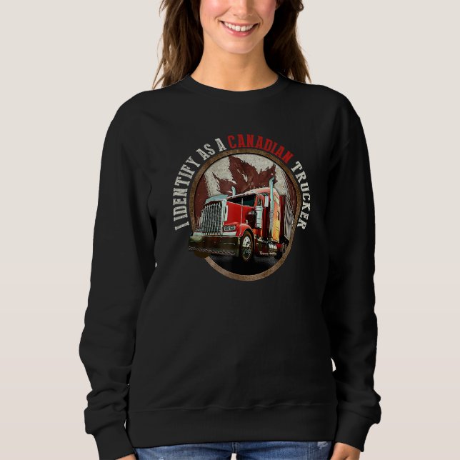 Sudadera Me Identifico Como Camionero Canadiense 2022 (Anverso)