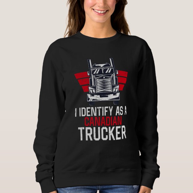 Sudadera Me Identifico Como Camionero Canadiense Support Fr (Anverso)