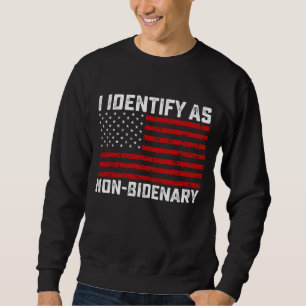 Sudadera Me Identifico Como No Bidenario Divertido Biden Tr