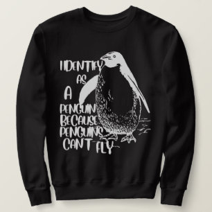 Sudadera Me identifico como pingüino porque los pingüinos n