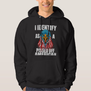 Sudadera Me identifico como un estadounidense enojado Nosot
