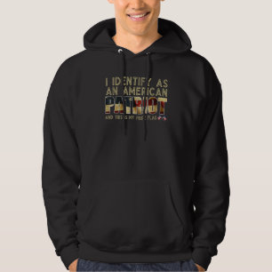 Sudadera Me identifico como un patriota americano y esta es