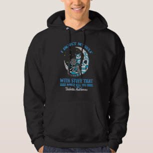 Sudadera Me Inyecto A Mí Mismo Con Cosas De Calavera De Azú