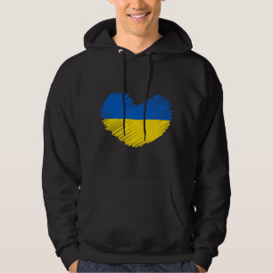 Sudadera Me mantengo con Ucrania Corazón Bandera ucraniana 