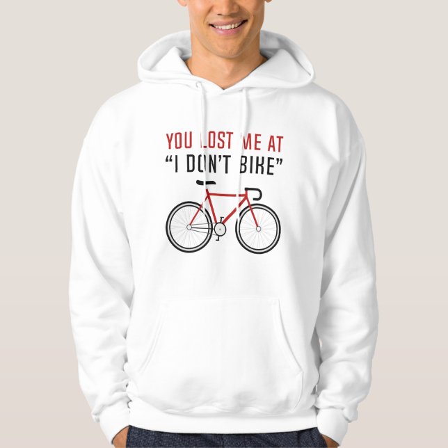 Sudadera Me perdiste en que no voy en bicicleta (Anverso)