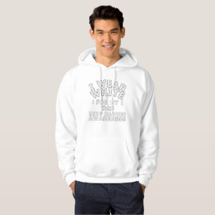 Sudadera Me Pongo Blanco Por El Cáncer De Pulmón De Mi Pers
