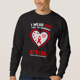 Sudadera Me Pongo Rojo Por Mi Abuela Aurante A La Fibrilaci