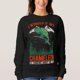 Sudadera Me Pregunto Si Mi Chameleon También Está Pensando
