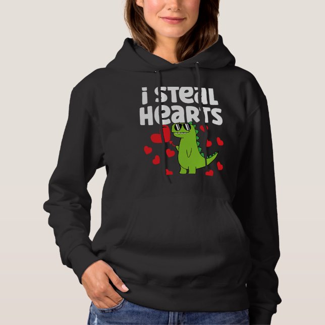 Sudadera Me Robo El Día de San Valentín De Dinosaurios Del  (Anverso)