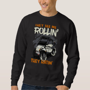Sudadera Me Rollin' Odian El Carro De Golfistas De Talla