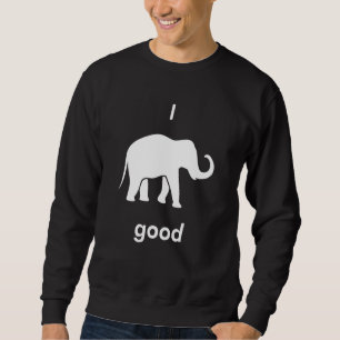 Sudadera Me siento bien,  Elefante Letras Árabes Árabe