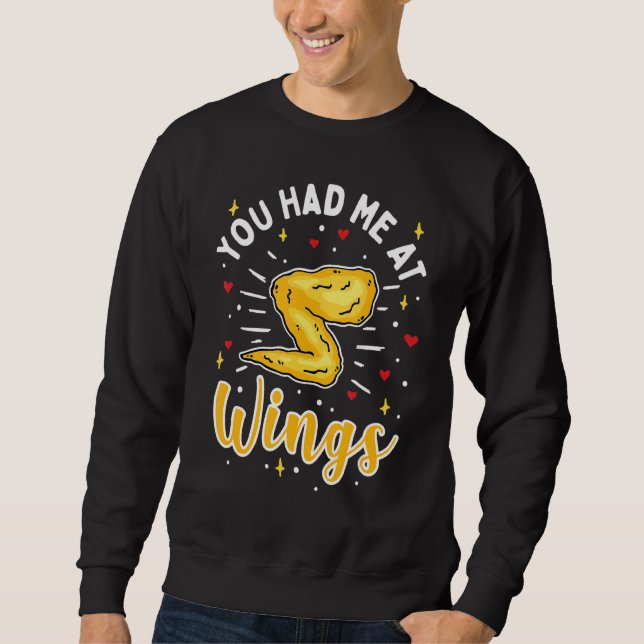 Sudadera Me Tenías En Alas De Pollo (Anverso)