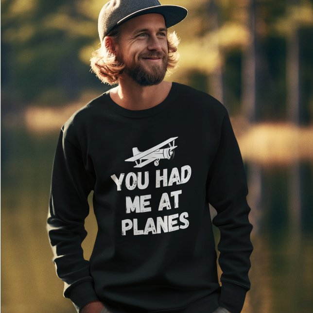 Sudadera Me Tenías En Los Aviones Typografía, Aviación, Gra (Subido por el creador)