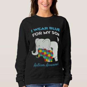 Sudadera Me Visto de Azul Por Mi Hijo Orgullosa Conciencia