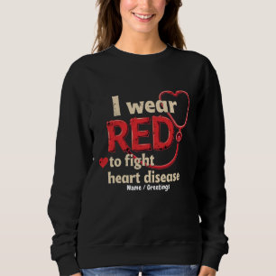 Sudadera Me Visto de Rojo para Luchar Contra la Enfermedad 