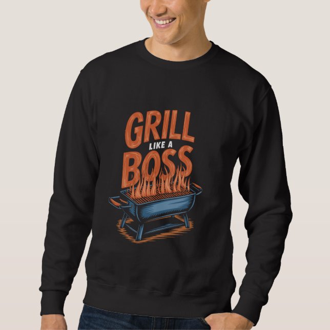 Sudadera Meat Smoking Design Funny BBQ Griller Meat Smoker  (Anverso)