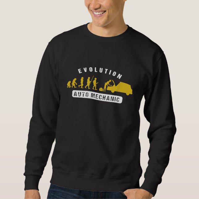 Sudadera Mecánica Automática Evolución Reparación de Coches (Anverso)