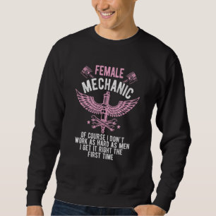 Sudadera Mecánica femenina por supuesto que no trabajo herr