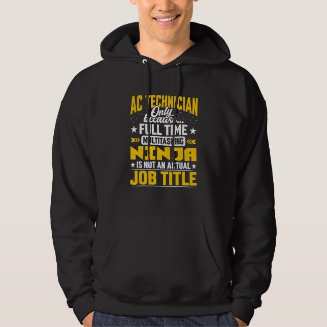 Sudadera Mecánico De Ac Technician Job Title Aire Acondicio (Anverso)