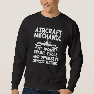 Sudadera Mecánico De Aeronaves En El Trabajo Herramientas V