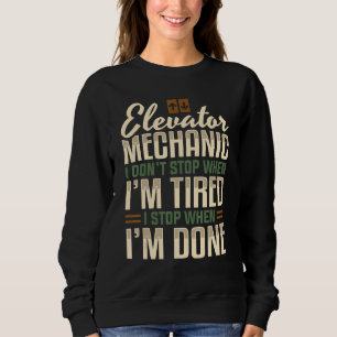 Sudadera Mecánico de ascensor paro cuando termine el técnic