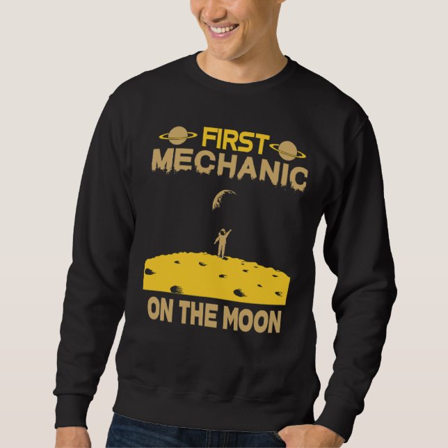 Sudadera Mecánico En La Camiseta De La Luna (Anverso)