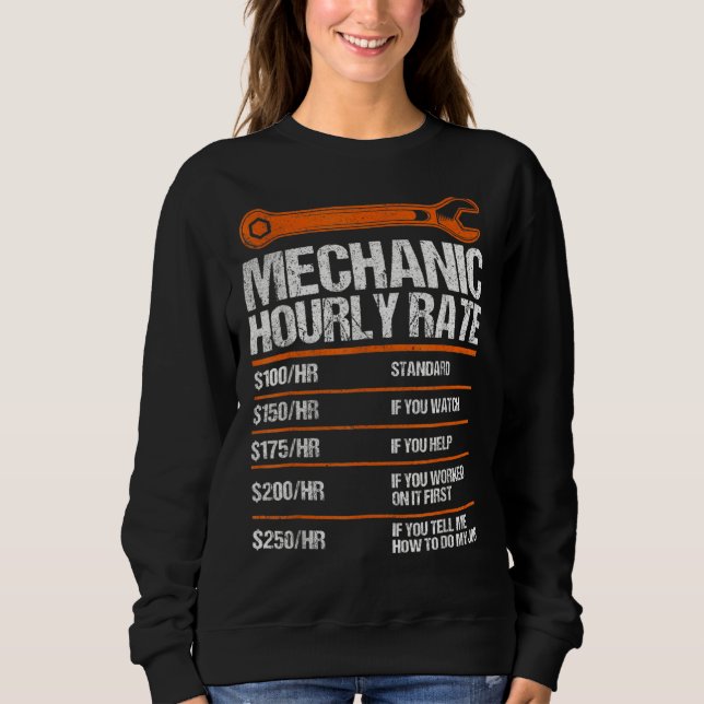 Sudadera Mechanic Hourly Rate Future Mechanic (Anverso)